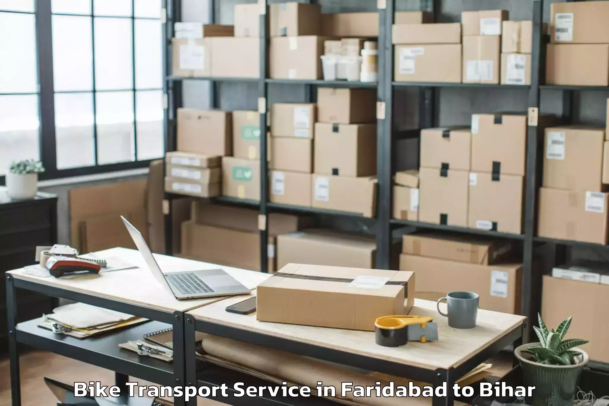 Professional Faridabad to Phulparas Bike Transport